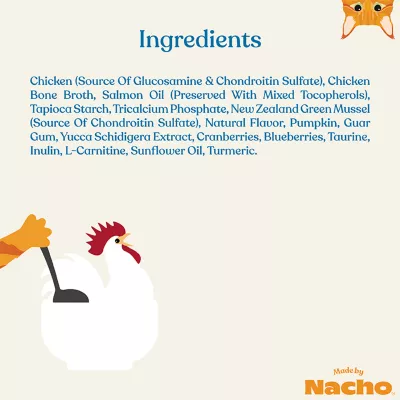 Product Made By Nacho™ Bone & Joint Support Cat Meal Topper with Bone Broth - Chicken