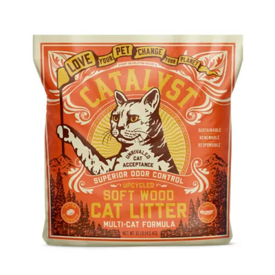 Product Catalyst Clumping Multi-Cat Upcycled Soft Wood Cat Litter - Scented, Lightweight, Low Dust, Natural