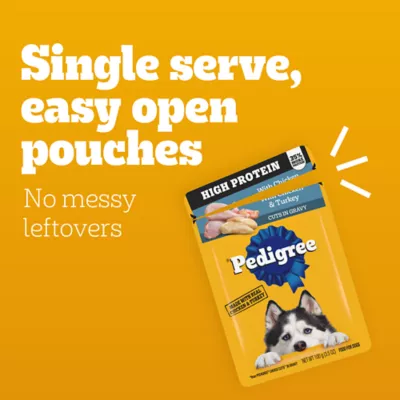 Product Pedigree® High Protein Pouch Adult Wet Dog Food & Meal Topper - 18 Count, Variety Pack