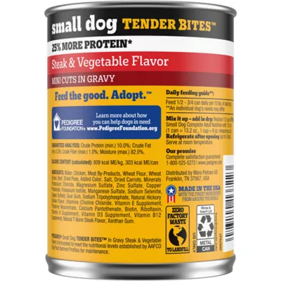 Product Pedigree® Tender Bites in Gravy Small Breed Adult Wet Dog Food - Mini Cuts, 13.2 Oz.