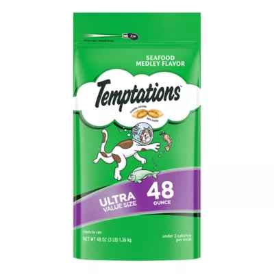 Product Temptations™ Classic Adult Cat Treats - Soft & Crunchy, Seafood Medley