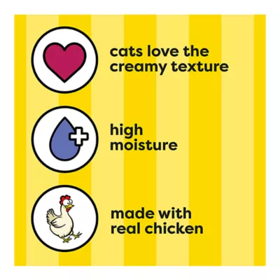 Product Temptations™ Creamy Purée Lickable Adult Cat Treats - Chicken
