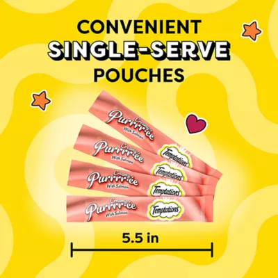 Product Temptations™ Creamy Purée Lickable Adult Cat Treats - Salmon