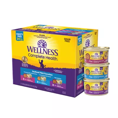 Product Wellness® Complete Health Adult Cat Wet Food - Seafood Pate, Variety Pack