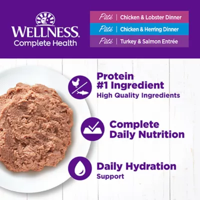 Product Wellness® Complete Health Adult Cat Wet Food - Seafood Pate, Variety Pack