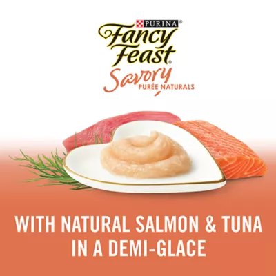 Product Fancy Feast® Savory Puree Naturals Adult Cat Wet Food - Salmon & Tuna