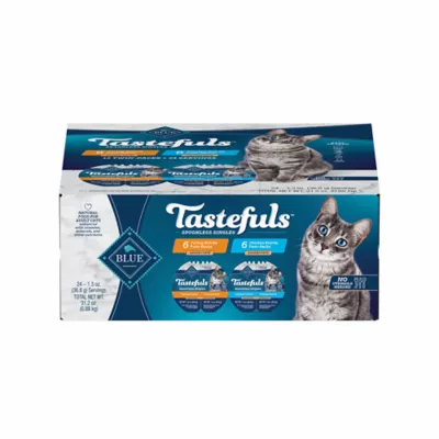 Product Blue Buffalo Tastefuls Spoonless Singles Pate Variety Pack Adult Wet Cat Food - Chicken & Turkey