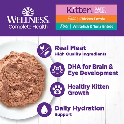 Product Wellness® Complete Health Kitten Wet Food - Pate Favorites, Variety Pack, 12 CT, 36 OZ