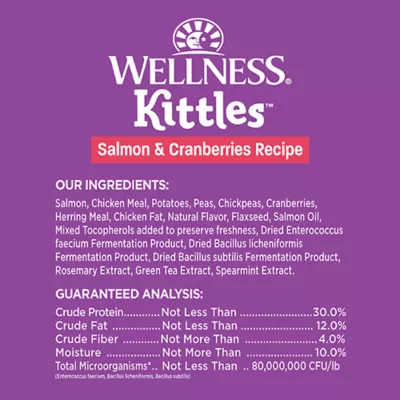 Product Wellness Kittles Cat Treats - Salmon, Natural, Grain Free