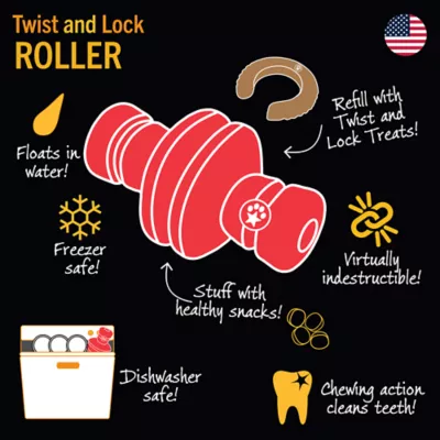 Product Starmark® Twist and Lock Treat Roller Dog Toy