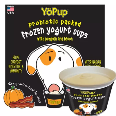 Product YoPup Pumpkin & Bacon Yogurt Cups All Life Stages Frozen Dog Treats - 3.5 fl oz, 4 Pack