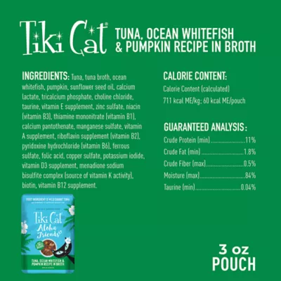 Product Tiki Cat Aloha Friends Cat Wet Food Pouch - Grain Free, 3 Oz