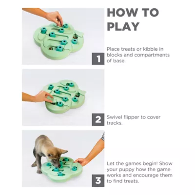 Product Nina Ottosson® Outward Hound® Puppy Hide N' Slide Interactive Treat Puzzle Dog Toy