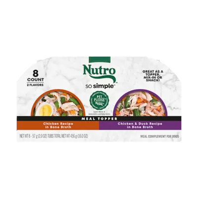 Product Nutro So Simple Adult Wet Dog Meal Complement Broths - Variety Pack, 8 Count
