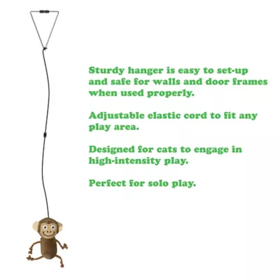 Product Meowijuana® Jump 'n' Jamb Get the Monkey Off Your Back Refillable Door Jamb Cat Toy - Catnip