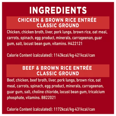 Product Purina ONE Classic Wet Dog Food - Ground Assorted Variety Pack, 368 g x 6