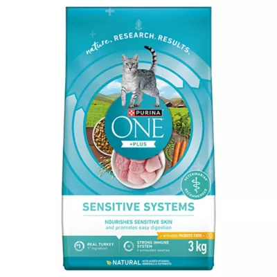 Product Purina ONE +Plus Dry Cat Food Sensitive Systems - Turkey