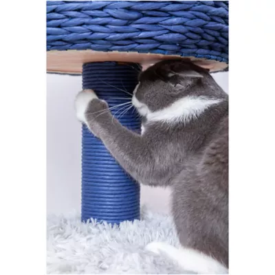 Product PetPals 40-in Galaxy Blue Cat Tree, White & Blue
