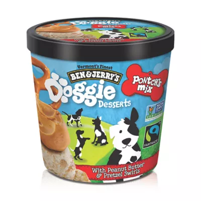 Product Ben & Jerry's Pontch's Mix Doggie Desserts Frozen All Life Stage Dog Treats - Peanut Butter Pretzel