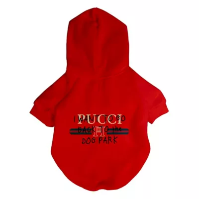 Product Fresh Pawz Pucci "I WANT TO GO BACK TO THE DOG PARK" Dog Hoodie