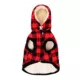 Product Fresh Pawz Dog Buffalo Check Dog Flannel Jacket with Detachable Hood