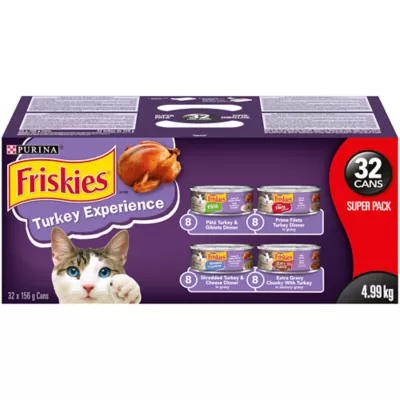 Product Friskies Wet Cat Food - Turkey Experience, Variety Pack, 156 g x 32