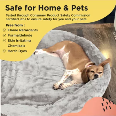 Product Best Friends by Sheri Calming Lux Fur Donut Cuddler Bolster Cat & Dog Bed