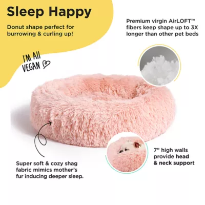 Product Best Friends by Sheri The Original Calming Faux Shag Fur Donut Cuddler Cat & Dog Bed