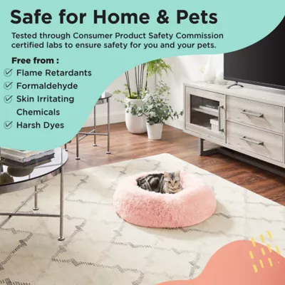 Product Best Friends by Sheri The Original Calming Faux Shag Fur Donut Cuddler Cat & Dog Bed