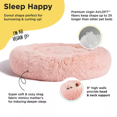 Product Best Friends by Sheri The Original Calming Faux Shag Fur Donut Cuddler Cat & Dog Bed