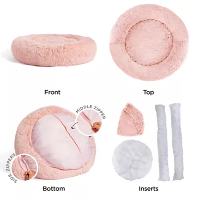 Product Best Friends by Sheri The Original Calming Faux Shag Fur Donut Cuddler Cat & Dog Bed