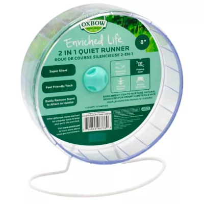 Product Enriched Life Small Pet 2 in 1 Quiet Runner Exercise Wheel