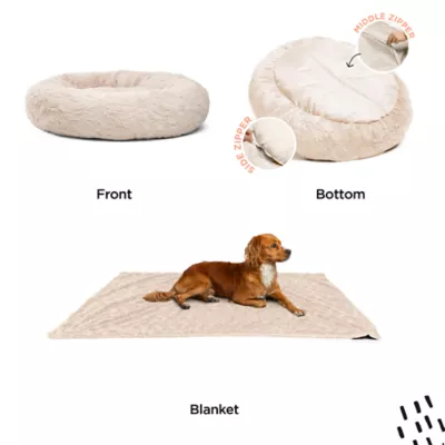 Product Best Friends by Sheri Donut Lux Bed & Throw Blanket 2 Piece Cat and Dog Bundle Set