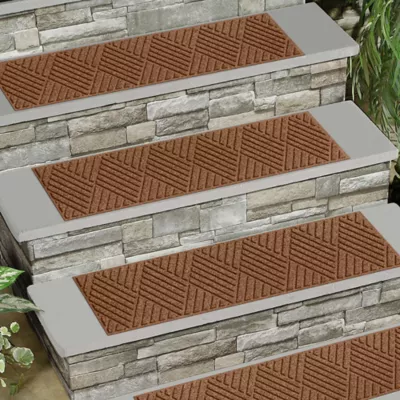 Product Bungalow Flooring WaterHog Diamonds Stair Tread, 4 Count