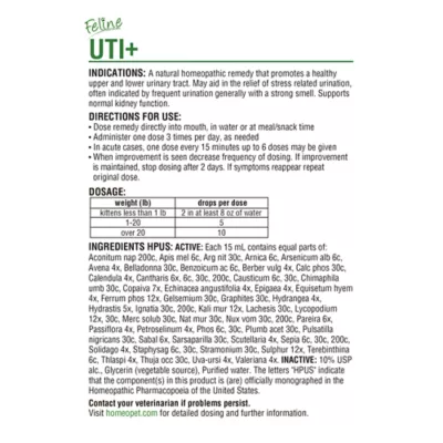 Product HomeoPet® UTI+ Urinary Tract Infection