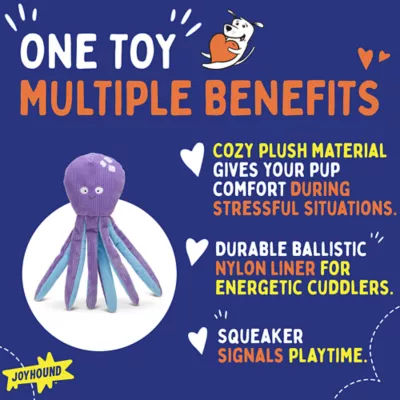 Product Joyhound® Bite Shield™ Protection Plush Octopus Dog Toy - Squeaker, Crinkle