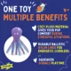 Product Joyhound® Bite Shield™ Protection Plush Octopus Dog Toy - Squeaker, Crinkle
