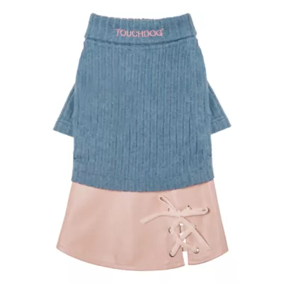 Product Touchdog Modress Fashion Designer Dog Sweater Dress