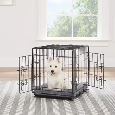 Product Top Paw® Double Door Folding Wire Dog Crate with Divider Panel