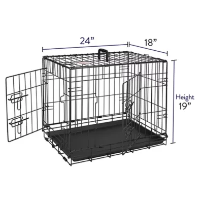 Product Top Paw® Double Door Folding Wire Dog Crate with Divider Panel