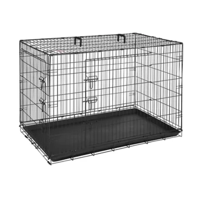 Product Top Paw® Double Door Folding Wire Dog Crate with Divider Panel