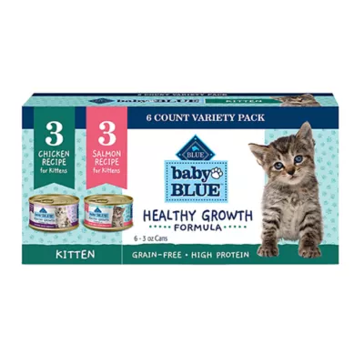 Product Blue Buffalo Baby BLUE Kitten Wet Cat Food Variety Pack - Chicken & Salmon, 6 Count