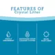 Product ExquisiCat Litter Crystals Multi-Cat Silica Cat Litter - Summer Breeze Scented, Low Dust