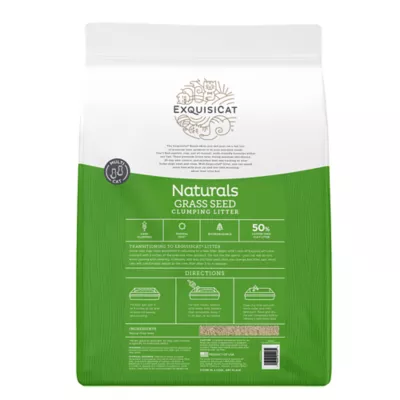 Product ExquisiCat Litter Clumping Multi-Cat Grass Seed Cat Litter - Unscented, Low Dust, Natural