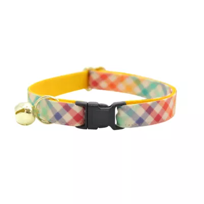 Product Made By Cleo® Golden Hour Rainbow Plaid Breakaway Cat Collar