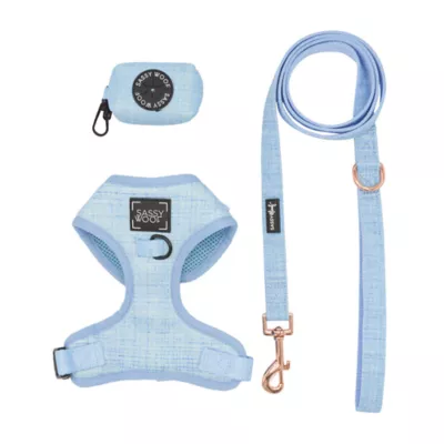Product Sassy Woof Blumond Dog Harness, Leash and Waste Bag Holder Bundle