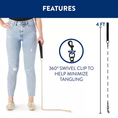 Product Top Paw® Heavy Chain Dog Leash: 4-ft long