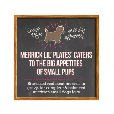 Product Merrick Lil' Plates Variety Pack Small Breed Adult Wet Dog Food - Grain Free, Steak & Thanksgiving