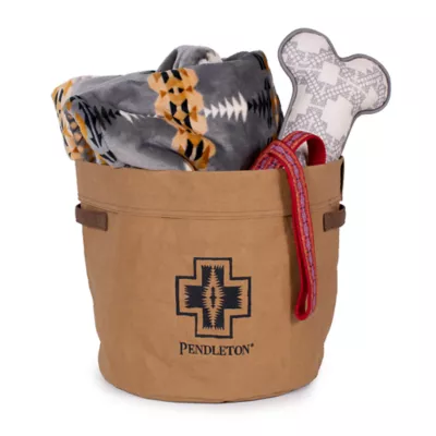 Product Pendleton Brown Washable Toy Bucket