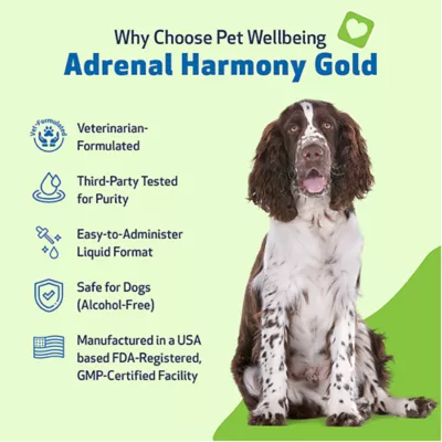 Product Pet Wellbeing Adrenal Harmony GOLD Liquid Hormonal Dog & Cat Supplement